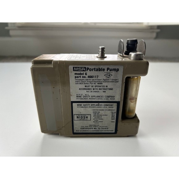 MSA Portable Pump Model G Part No 466117 Industrial Air Quailty Control Device - Picture 1 of 8